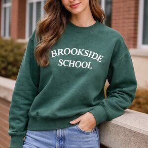 Club Jubilee Brookside School Crewneck Sweatshirt Size M | Green Graphic Pullove
